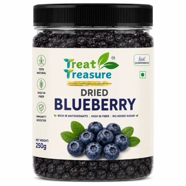 Dried Blueberries | Premium Dried Fruit | No Added Sugar | Treat Treasure