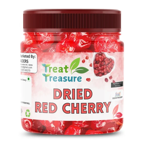 Dried Red Cherry | Premium Dried Cherries | Natural Sweet & Tart Snack | Treat Treasure