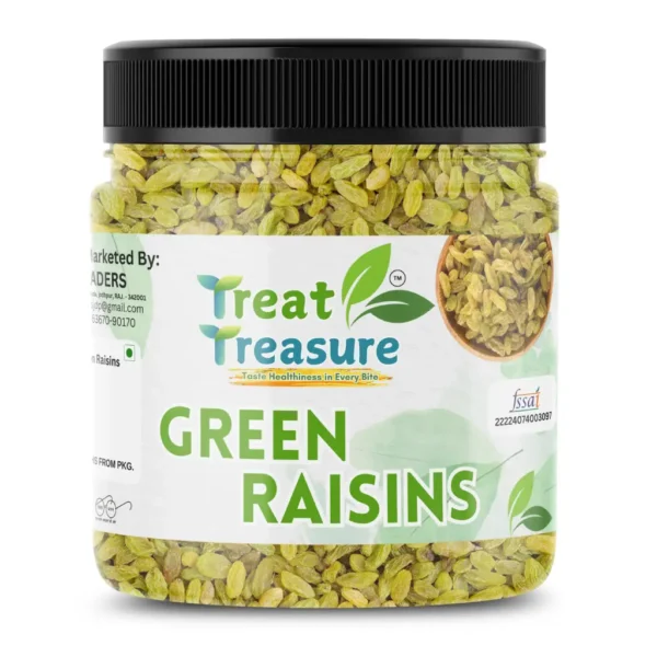 Treat Treasure Green Raisins (Kishmish) | Premium Green Raisins | Buy Raisins Online