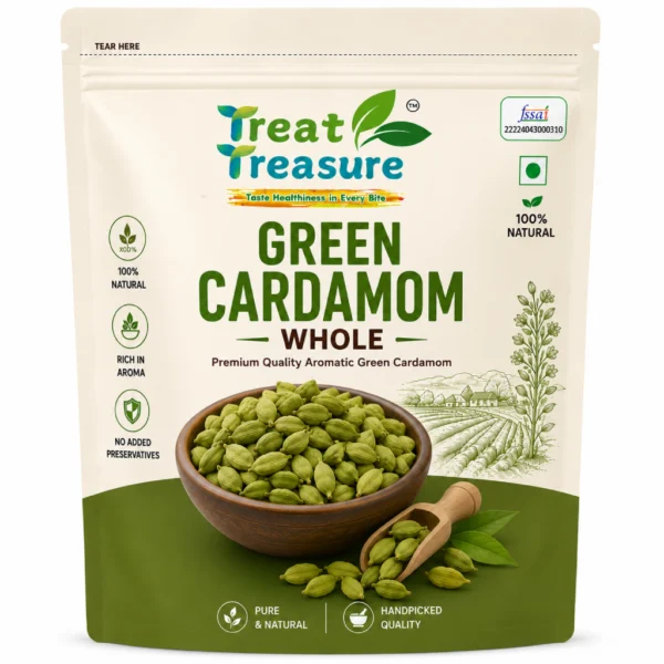 Premium Green Cardamom (Elaichi) Whole – 100% Natural Aromatic Spice